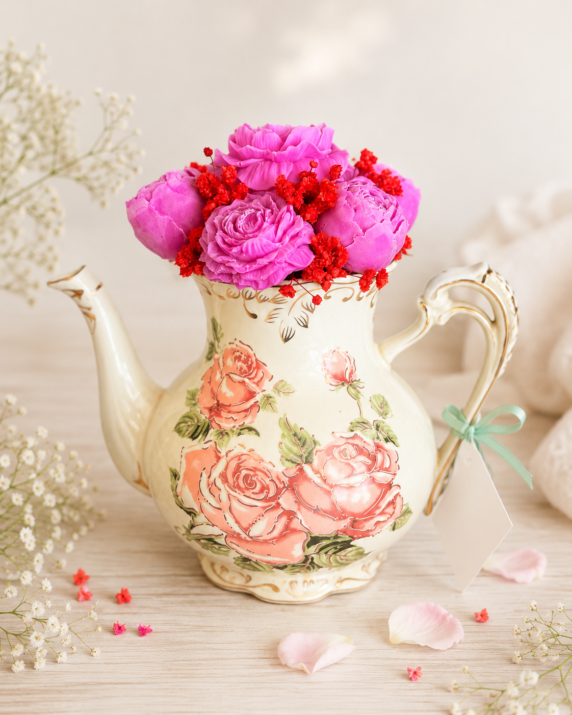 Vintage Teapot (red)